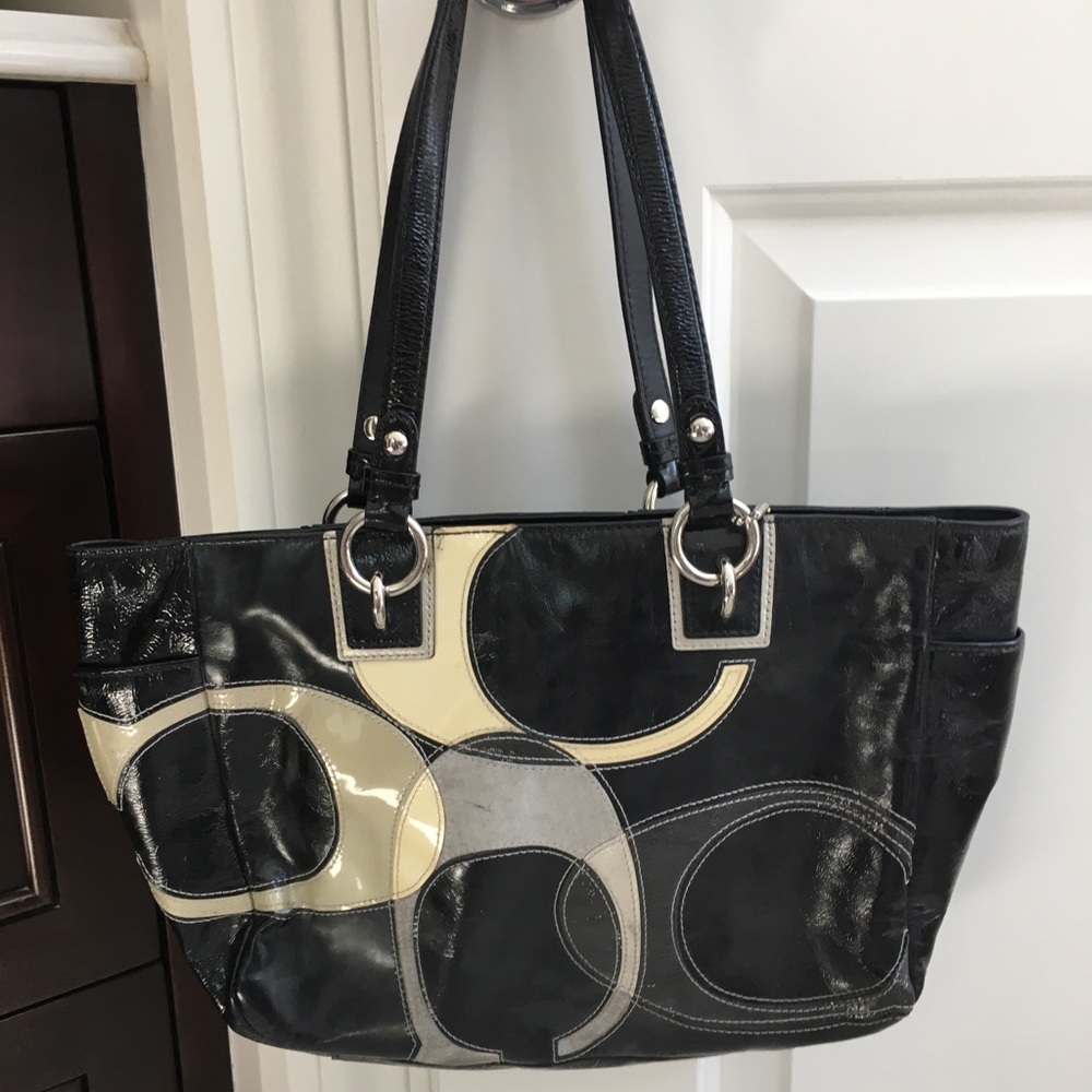 Black Coach Bag with Matching Wallet